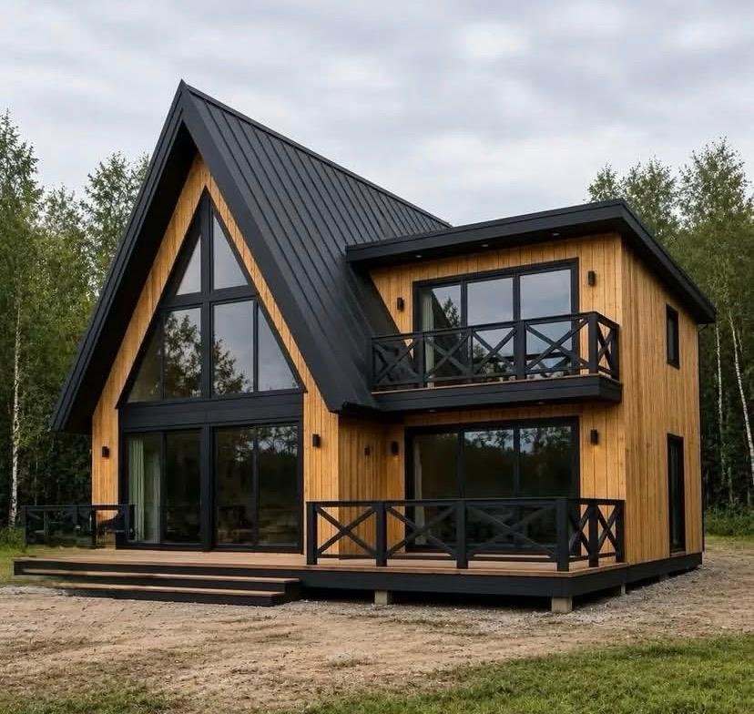 Metal detaylı prefabrik villa
